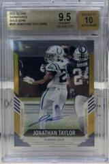 Jonathan Taylor [Signature Gold Zone] Football Cards 2021 Panini Score Prices