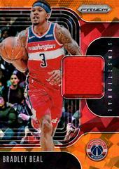 Bradley Beal [Orange Ice] Basketball Cards 2019 Panini Prizm Sensational Swatches Prices