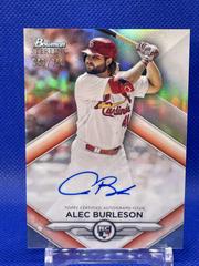 Alec Burleson [Refractor] #RA-AB Baseball Cards 2023 Bowman Sterling Rookie Autographs Prices