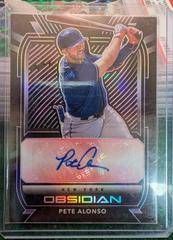 Pete Alonso [Red] Baseball Cards 2021 Panini Chronicles Obsidian Autographs Prices
