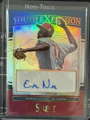 Edwin Nunez [Tri Color] Baseball Cards 2022 Panini Select Youth Explosion Signatures Prices
