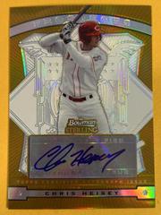 Chris Heisey [Autograph Gold Refractor] Baseball Cards 2009 Bowman Sterling Prospects Prices