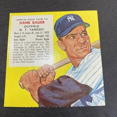 Hank Bauer Baseball Cards 1955 Red Man Tobacco Prices