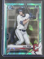 Jake Fox [Aqua Lava Refractor] Baseball Cards 2021 Bowman Draft Chrome Prices