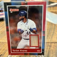 Yordan Alvarez [Red] #R88M-YA Baseball Cards 2022 Panini Donruss Retro 1988 Materials Prices