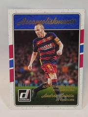 Andres Iniesta [Canvas] Soccer Cards 2016 Panini Donruss Accomplishments Prices