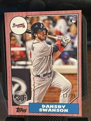 Dansby Swanson [Mini Red] #87-100 Baseball Cards 2017 Topps 1987 Prices