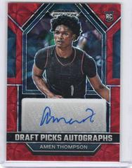 Amen Thompson [Choice Red] #DPA-AMT Basketball Cards 2023 Panini Prizm Draft Picks Autographs Prices