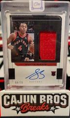 Scottie Barnes [Purple] #RJ-SBA Basketball Cards 2021 Panini One and One Rookie Jersey Autographs Prices