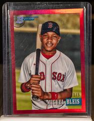 Miguel Bleis [Chrome Prospect Red] #247 Baseball Cards 2021 Bowman Heritage Prices