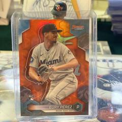 Eury Perez [Orange] #34 Baseball Cards 2023 Bowman's Best Prices