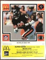 Willie Gault [Yellow] Football Cards 1985 McDonald's Bears Prices