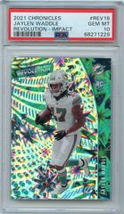 Jaylen Waddle [Impact] #REV-16 Football Cards 2021 Panini Chronicles Revolution Prices