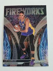 Liz Cambage #3 Basketball Cards 2022 Panini Prizm WNBA Fireworks Prices