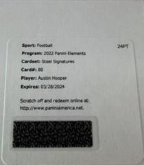 Austin Hooper #SS-AH Football Cards 2022 Panini Elements Steel Signatures Prices