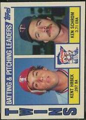 Twins Batting & Pitching Leaders #11 Baseball Cards 1984 Topps Tiffany Prices