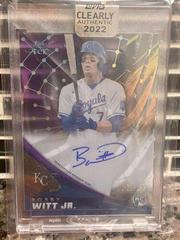 Bobby Witt Jr. [Purple] #TEK-BW Baseball Cards 2022 Topps Clearly Authentic Tek Autographs Prices