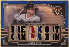 Austin Riley [Sapphire] Baseball Cards 2022 Topps Triple Threads Relics Prices