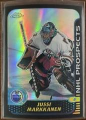 Jussi Markkanen [Black Refractor] Hockey Cards 2001 Topps Chrome Prices