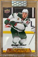 Kirill Kaprizov Hockey Cards 2020 Upper Deck Clear Cut Canvas Rookie Debuts Prices