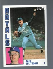 Paul Splittorff #52 Baseball Cards 1984 Topps Tiffany Prices