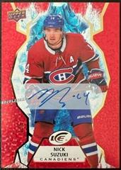 Nick Suzuki [Red Autograph] #40 Hockey Cards 2021 Upper Deck Ice Prices