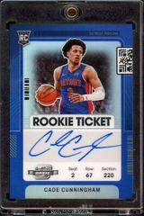 Cade Cunningham [Variation Autograph Blue] Basketball Cards 2021 Panini Contenders Optic Prices