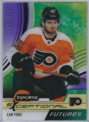 Cam York [Purple] #EF-CY Hockey Cards 2021 Upper Deck Synergy Exceptional Futures Prices
