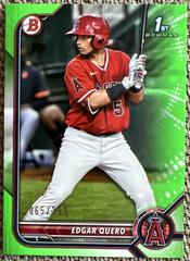 Edgar Quero [Neon Green] Baseball Cards 2022 Bowman Paper Prospects Prices