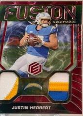 Justin Herbert [Cobalt] Football Cards 2022 Panini Elements Fusion Swatches Prices