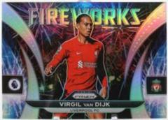 Virgil van Dijk [Silver] Soccer Cards 2022 Panini Prizm Premier League Fireworks Prices