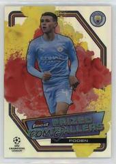 Phil Foden [Yellow Red] #PFF-16 Soccer Cards 2021 Topps Finest UEFA Champions League Prized Footballers Fusion Prices