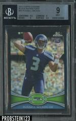 Russell Wilson [Stands in Background Black Refractor] #40 Football Cards 2012 Topps Chrome Prices