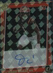 Ja'Marr Chase [Autograph Holo RR Logo] #63 Football Cards 2021 Panini Clearly Donruss Prices
