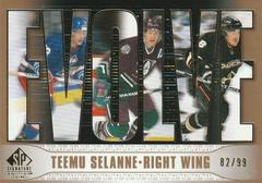 Teemu Selanne [Gold] #E-16 Hockey Cards 2020 SP Signature Edition Legends Evolve Prices