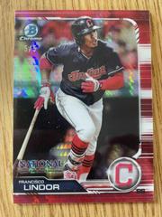 Francisco Lindor [Red Refractor] Baseball Cards 2019 Bowman Chrome National Convention Prices
