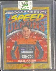 Oscar Piastri [Gold Wave Refractor] #SD-OP Racing Cards 2023 Topps Chrome Formula 1 Speed Demons Prices