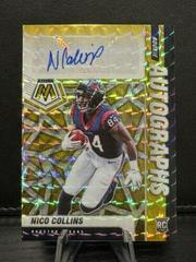 Nico Collins [Gold] Football Cards 2021 Panini Mosaic Rookie Autographs Prices