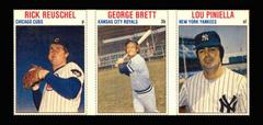 George Brett, Lou Piniella, Rick Reuschel [Hand Cut Panel] Baseball Cards 1979 Hostess Prices