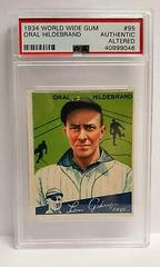Oral Hildebrand #95 Baseball Cards 1934 World Wide Gum Prices