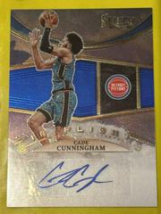 Cade Cunningham [Blue] #IFS-CCH Basketball Cards 2022 Panini Select In Flight Signatures Prices