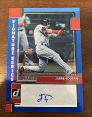 Jarren Duran [Blue] #SS-JD Baseball Cards 2022 Panini Donruss Signature Series Prices