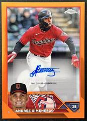 Andres Gimenez [Orange] #AC-AG Baseball Cards 2023 Topps Chrome Update Autographs Prices