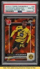 Youssoufa Moukoko [Orange] Soccer Cards 2020 Topps Chrome Bundesliga Sapphire Prices