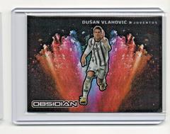 Dusan Vlahovic #11 Soccer Cards 2022 Panini Obsidian Black Colorblast Prices