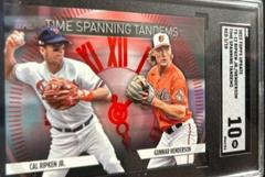 Gunnar Henderson, Cal Ripken Jr. [Red] #TS-12 Baseball Cards 2023 Topps Update Time Spanning Tandems Prices