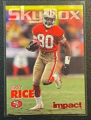 Jerry Rice [Colors] #293 Football Cards 1993 Skybox Impact Prices