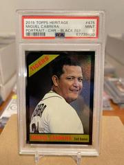 Miguel Cabrera [Portrait Chrome Black Refractor] #475 Baseball Cards 2015 Topps Heritage Prices