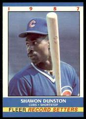 Shawon Dunston Baseball Cards 1987 Fleer Record Setters Prices