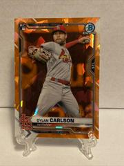 Dylan Carlson [SP Orange] #45 Baseball Cards 2021 Bowman Chrome Sapphire Prices